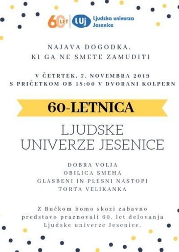 60 letnica Ljudske univerze na Jesenicah
