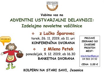 ADVENTNA USTVARJALNA DELAVNICA: Izdelajmo novoletne voščilnice z Mileno Petek