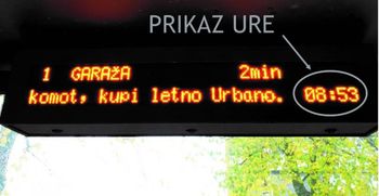 Novosti na prikazovalnikih za napovedi prihodov avtobusov
