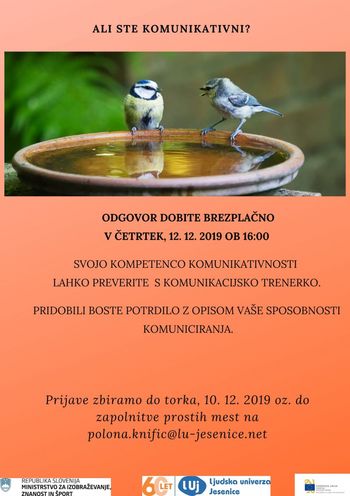 Ali ste komunikativni? 