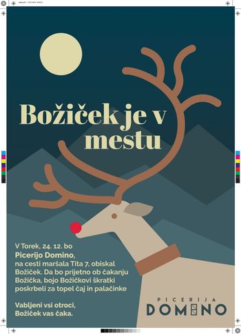 Dobrodelni Božiček v piceriji Domino na Jesenicah