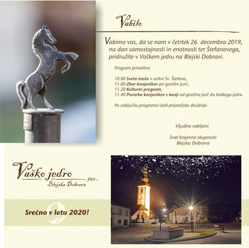 Tradicionalno žegnanje konj na Blejski Dobravi