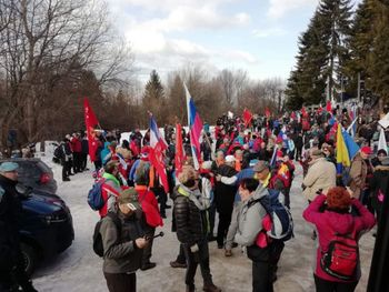 Člani ZB za vrednote NOB Jesenice na Igmanskem maršu