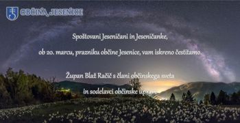 Voščilo in nagovor župana ob občinskem prazniku