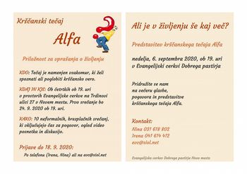 GLASBENO OBARVANA PREDSTAVITEV TEČAJA ALFA