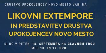 Likovni extempore in predstavitev Društva upokojencev Novo mesto