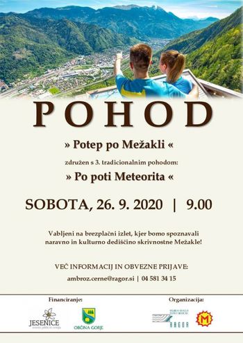 Promocijski pohod Potep po Mežakli - prijave obvezne!