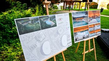 Na ogled postavljene idejne rešitve bazenskega kompleksa v Češči vasi