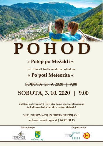 Promocijski pohod Potep po Mežakli - prijave obvezne!