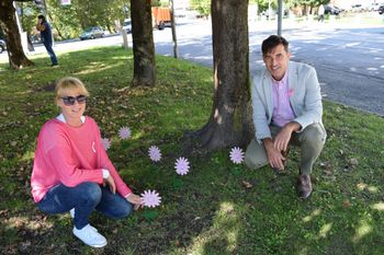 Na Trgu Toneta Čufarja obeležili začetek rožnatega oktobra