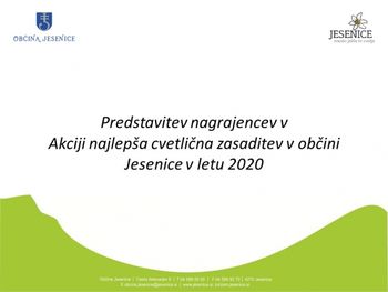 Akcija najlepša cvetlična zasaditev v občini Jesenice v letu 2020