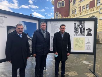 Ob odprtju razstave Jože Plečnik in Praga je Celje danes obiskal veleposlanik Češke republike