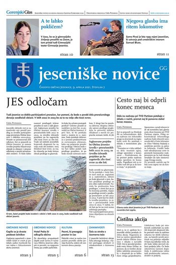 Jeseniške novice, 9. april 2021