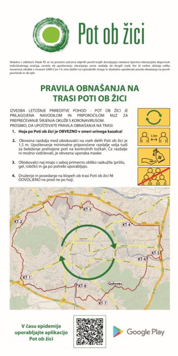 Pravila obnašanja na trasi Poti ob žici Pravila obnašanja na trasi Poti ob žici