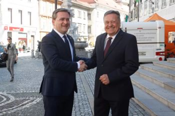 Zunanji minister Srbije v Mestni hiši