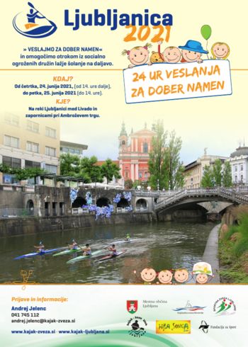 24 ur veslanja po Ljubljanici za dober namen
