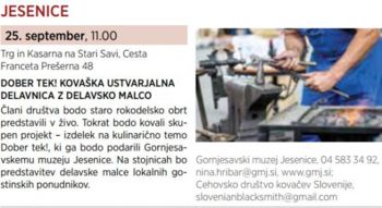 Dober tek! Kovaška ustvarjalna delavnica z delavsko malco