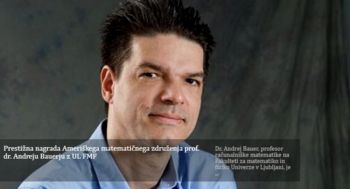 Prestižna nagrada ameriškega matematičnega združenja prof. dr. Andreju Bauerju