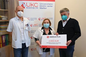 Energija plus donirala 2.000 EUR Univerzitetnemu kliničnemu centru Maribor
