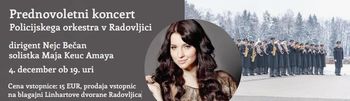 Prednovoletni koncert Policijskega orkestra z Majo Keuc Amayo