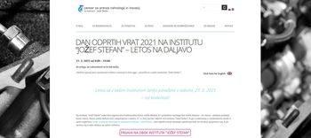 Dan odprtih vrat Instituta "Jožef Stefan" - 27. 3. 2021 na daljavo 