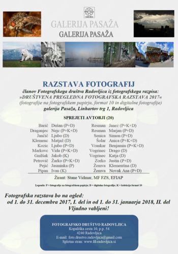 Društvena pregledna fotografske razstava 2017/2