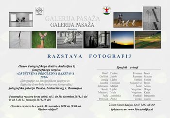 Društvena pregledna fotografska razstava 2018