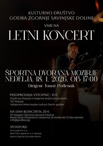 Letni koncert Godbe Zgornje savinjske doline