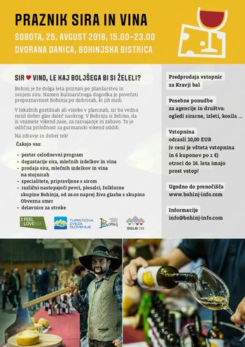 Praznik sira in vina ter Kravji bal vabita v Bohinj Praznik sira in vina ter Kravji bal vabita v Bohinj