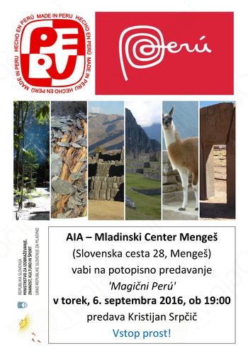 Potopisno predavanje - Magični Peru