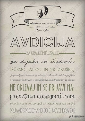 Avdicija za gledališko predstavo