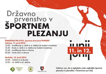 DP v športnem plezanju - Šmartno 2016
