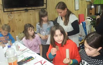 Otroško ustvarjalno druženje v brunarici ŠTD Rafolče