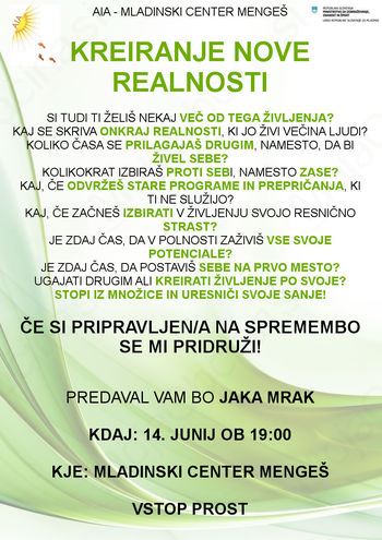 Predavanje - Kreiranje Nove Realnosti