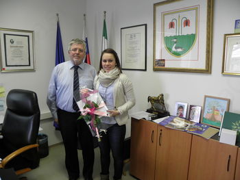 Župan sprejel svetovno prvakinjo v balinanju Tadejo Sodec