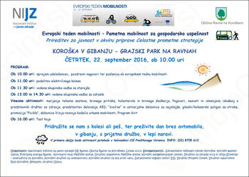 Evropski teden mobilnosti – Pametna mobilnost za gospodarsko uspešnost