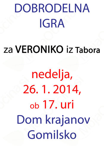 Dobrodelni za VERONIKO iz Tabora