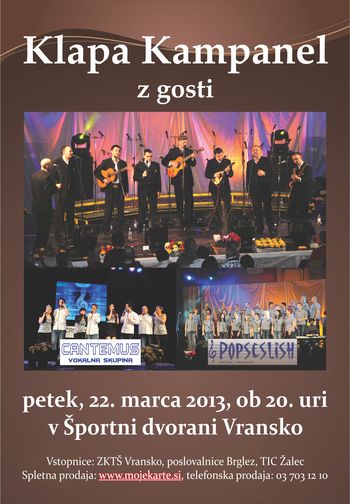 Koncert Klape Kampanel z gosti Popseslish in VS Cantemus