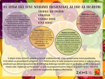 MC Litija išče nove sodelavce za delo na projektih