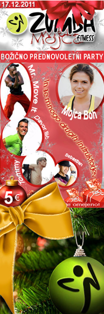 ZUMBA PARTY , 17.12.2011 ob  19.00 uri  - velika dvorana Cezam-a