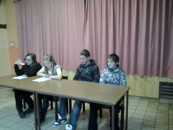 Delovno predsedstvo  na zboru mladih