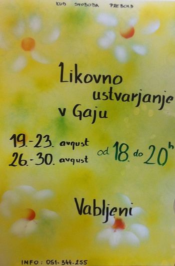 Likovno ustvarjanje v Gaju