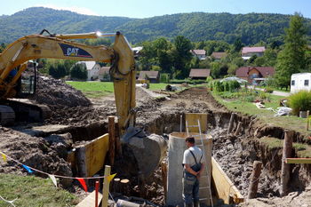 Kanalizacijsko omrežje se bliža čistilni napravi.