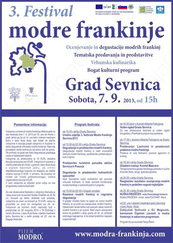 3. FESTIVAL MODRE FRANKINJE NA GRADU SEVNICA 