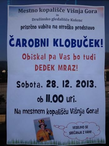 Na Mestnem kopališču Čarobni klobuček in Dedek Mraz