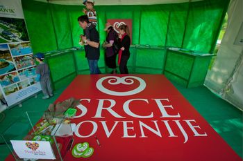 Srce Slovenije med tulipani v Arboretumu Volčji Potok