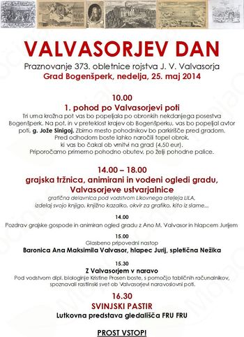 Valvazorjev dan na gradu Bogenšperk