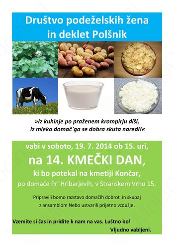 14. Kmečki dan na Polšniku, 19.7.2014
