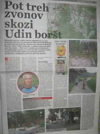 O Poti treh zvonov pišejo tudi slovenski časniki