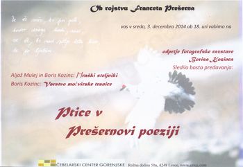 PTICE V PREŠERNOVI POEZIJI